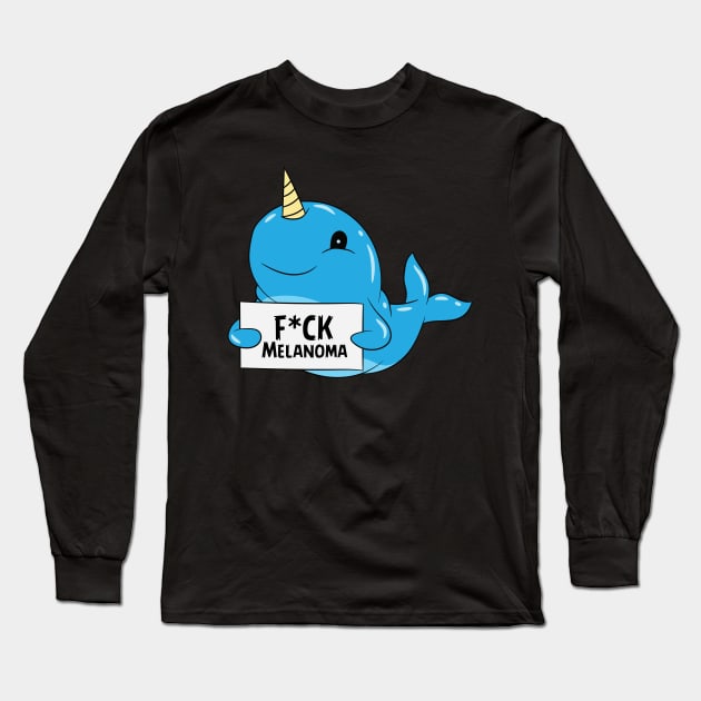 Melanoma Awareness Shirt | Narwal FCK Sign Gift Long Sleeve T-Shirt by Gawkclothing